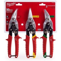3-Pc Aviation Snips 좌 우 직선 세트 밀워키공구 밀워키전동드릴 밀워키콤보세트, Single
