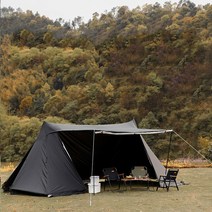 Mountainhiker 마운틴하이커 5-8인용 폴리 타프 텐트 야외 캠핑 쉘터 그늘막 18m2, 블랙