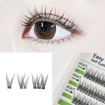 V형속눈썹 부분 인조 가닥 셀프 미브린 퓨어래쉬 단품 - 부분속눈썹 가닥속눈썹 인조속눈썹 아이돌속눈썹 셀프속눈썹, B컬(JC컬), 9