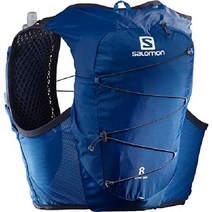 살로몬 액티브 스킨 ACTIVE SKIN 8 SET 하이드레이션 베스트 배낭 연철 세도나 세이지 WROUGHT IRON SEDONA SAGE, Nautical Blue/Mood Indigo, Large