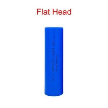 배터리 호환 Double power 18650 3.7V 2600mAh 충전식 리튬 손전등 레이저 포인터 원격 제어 전자 장난감, 1 PCS Flat head