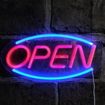 홈 카페 걸이식 LED 네온사인 간판 인테리어 무드등 포인트조명 인싸조명 파티조명, 3걸이식네온사인-오픈