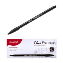모나미 프러스펜 3000 수성 블랙x24개 사무용 필기구 플러스펜