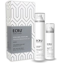 ECRU NEW YORK 볼륨 텍스처 헤어 변신 키트볼류마이징 실크 미스트 141.7g(5온스) 드라이 스프레이 56.7g 무게감 광택과 질감을 2개 세트