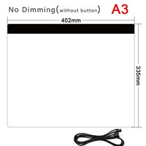 Led 드로잉 그림그리는패드A3(402x335mm) 드로잉 태블릿 LED 라이트 박스 트레이싱 복사 보드 그래픽 아트