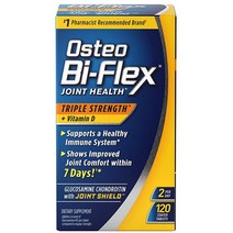 Osteo Bi-Flex 트리플 스트렝스 보충제 비타민 D 글루코사민 콘드로틴 120정, 120 Count (Pack of 1)
