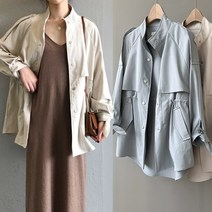 리본소매 캐주얼 야상 자켓 간절기 점퍼 아우터 여성