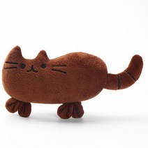 고양이 모양 캣닢인형 냥이 힐링 마따따비 쿠션, 브라운