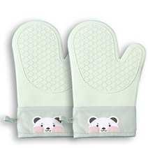웰빙마켓 실리콘 주방 오븐장갑, 민트, 2개입