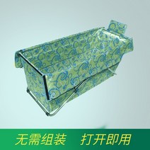 자쿠지 튜브욕조 펜션 월풀 간이 이동식 접이식 욕조 가정용 성인 욕조 스테인레스 스틸 비 팽창 식 두꺼운 욕조 욕조, 라이트 그린 플래그십 그린 130565