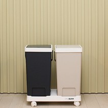 재활용 분리수거함 1P 원터치 휴지통 이동식, 네이비