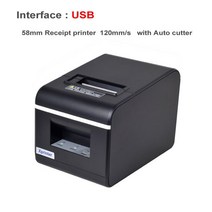 XPRINTER 송장 프린터 택배 라벨기 라벨 출력기 프린터기 자동 절단기가있는 고품질 58mm usbusb +lanbluetooth+usb 포트 영수증 120mms 청구서, USB, 영국 플러그