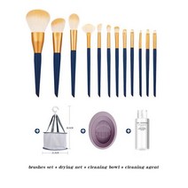 디테일한KLINA 12PCS 메이크업 브러쉬 세트 키트 여성용 전문 천연 파운데이션 파우더 컨투어 아이 섀도우, 한개옵션1, 12 brushes set 7