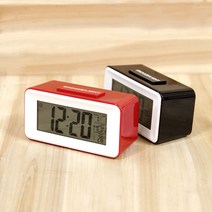 탁상시계 알람시계 LED시계 벽시계, 레드, 미니스퀘어