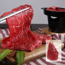 국내산 한우 저지방 우둔살 설도 슬라이스 100g 소 포장 10 1개 헬스 소고기, 01_한우3등급 우둔 슬라이스 10 1개