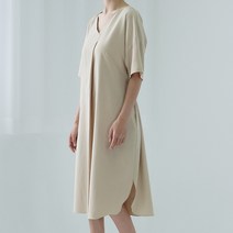 PLUVIA 플루비아 자체제작 여름 린넨 반팔 맞주름 핀탁 루즈핏 허리끈 데일리 미디 원피스