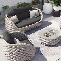 야외 수영장 펜션 리조트 테라스 대형 쇼파 선베드 썬베드, 테이블, 그레이