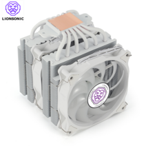 CPU수 냉쿨러 냉각 팬 수냉식 컴퓨터 PC 쿨러 쿨링팬lionsonic 6 히트 파이프 듀얼 타워 cpu 쿨러 흰색 고성능 120mm argb pwm 팬 for lga115x, 레인보우 라이트 2 팬, 115x-1200-1700-am4, 4핀 PWM 팬