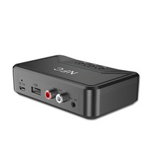 무선 블루투스 리시버 동글이 NFC Bluetooth 5.0 수신기 A2DP AUX 3.5mm RCA 잭 USB 스테레오 오디오 무선, 01 Black_01 블루투스 v5.0