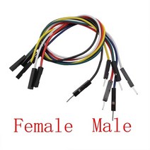 아두이노 키트 코딩 입문 교육 보드 점퍼선 10 개/몫 2.54mm 남성 여성 브레드 보드 점퍼 와이어 케이블 커, 02 Male to Female_02 Red