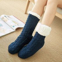 양말사이트 앙고라양말 양말 여성 가을 ​​겨울 방 홈 수면 크리스마스 스노우 슬리퍼 따뜻한 테리 두꺼운 카펫 모직 양말 chaussettes 일본 과자, 협력사, 원 사이즈36-42, 네비
