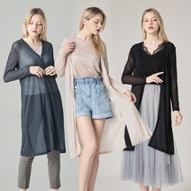 로코엘라 더프 린넨 블렌드 롱 가디건