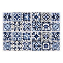 접착식 데코타일 바닥 단열벽지 바닥셀프시공 붙이는 장판 화장실 욕실벽보드 DIY 레트로 모로코 욕실 계단 주방 타일 벽 스티커 15 인치 24 개 자체 접착 이동식 방수 벽, 15cmx15cmx24PCS, CHINA, HZ39