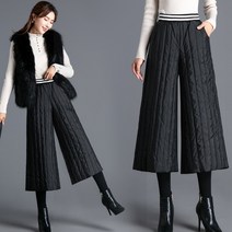 도니와 여성 블랙 누빔 패딩 팬츠 겨울 바지 출근패션 직장인 팬츠 데일리룩 검정 패딩 바지 데이트룩