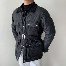 남자 겨울 퀄팅 자켓 경량패딩 킹스맨 골덴 벨트로 겨울 필드자켓