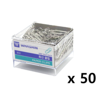 화신공업 점보실버클립 리치팩 실버클립 대용량 클립 고급 실버크립, 50개