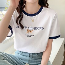 YAPOGI여성 여름 티셔츠 반팔티셔츠 여름 반팔 상의 심플 데일리 반팔티