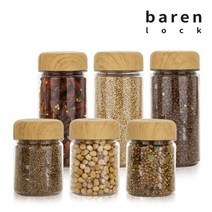 아트박스/비프로젝트 바른락 믹스 양념통 6P (우드 체리)