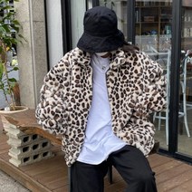 봄 가을 호피 퍼 자켓 / 호피