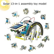 13 인 1 컨버터블 로봇 키트 교육용 장난감 DIY 로보틱스 태양광 빌딩 어린이, [02] No box