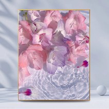 모란 꽃 | 디지털 유화 DIY 손으로 그린 수선화 백합 검 난초로 채워진 유화 작은 신선한 장식 그림, YX583, 30*40 (프레임 없음)