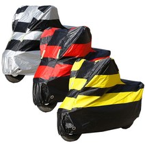 플레이 오토바이 방수커버 바이크 전차종 덮개, 실버블랙