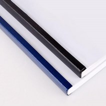 견고한 책등철심커버 열제본표지 3mm 제본용표지 문서 서류 국어학원 문서제본기 열표지 책표지 떡제본용, 검정