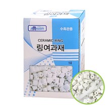백색 세라믹 링여과재 1L 어항여과재 여과망 포함, 없음