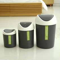 원형 스윙 휴지통 1.5L 소 색상랜덤, 없음