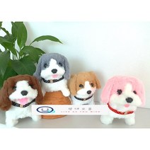 휴게소 강아지인형 움직이는 강아지인형 조카 여자아이선물 소리나는 장난감 반려견, 핑키(핑크색)