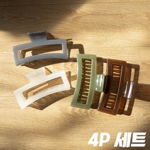 84x84 13cm 빅사이즈 반투명 스퀘어 헤어 집게핀