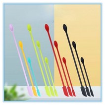 베이킹주걱 실리콘 알뜰 볶음 3 개대 더블 헤드 유연한 스크레이퍼 재 뷰티 주방 주걱 메이크업 브러쉬 마스크 도구, Purple-L