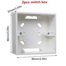 Aqara 스마트 벽 스위치 D1 Zigbee 무선 원격 제어 키 라이트 스위치 중립 화재 와이어 트리플 버튼 Xiaomi 스마트 홈, 2pcs Switch Box_2