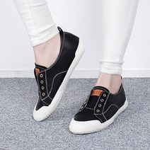 콩코드 가죽 밴딩 스니커즈 여성 슬립온 3cm 6159-1