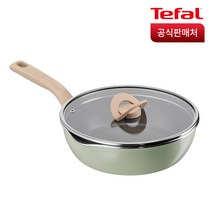 테팔 인덕션 티타늄1X 원픽냄비팬 플러스 피스타치오그린 24cm, 1개