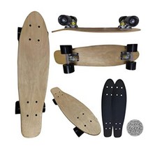 FLCRK 스케보 22 인치 미니 크루저 어린이 성인용 초보자 스케이트 보드 컴플리트 ABEC-9 베어링 채용 (메이플 우드)