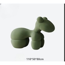 조랑말 의자 동물 디자이너 인테리어 싱글 소파 어린이, 그린 L