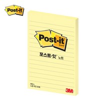 포스트잇 노트 라인 102 x 152mm 660-L, 노랑, 1개