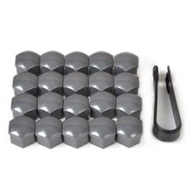 20Pcs 17mm 그레이 휠 센터 너트 캡 자동차 타이어 러그 볼트 플라스틱 커버 장식 스타일링 보호대 액세서, 01 GRAY