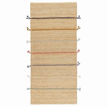 평직러그 핸드메이드 내추럴 멀티컬러 RAKLEV 70x160 cm